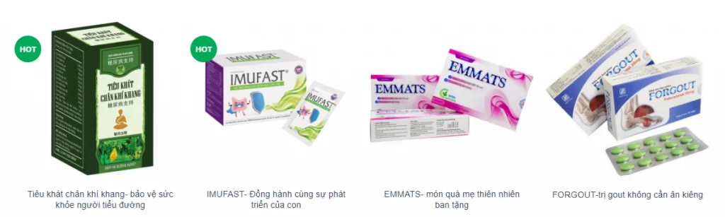 Một số sản phẩm tiêu biểu được phân phối bởi Việt Bách Pharma