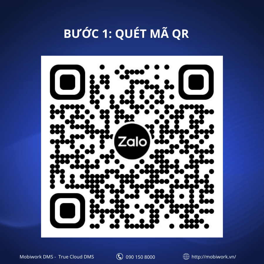 Quét mã QR Code để tìm kiếm trang Zalo OA MobiWork DMS dễ dàng hơn