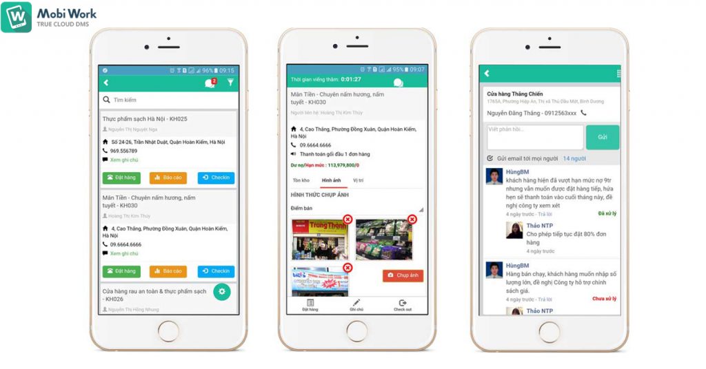 Chụp ảnh trưng bày hàng hóa bằng phần mềm MobiWork DMS