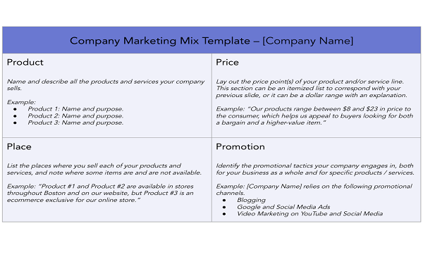 Mẫu hỗn hợp tiếp thị công ty