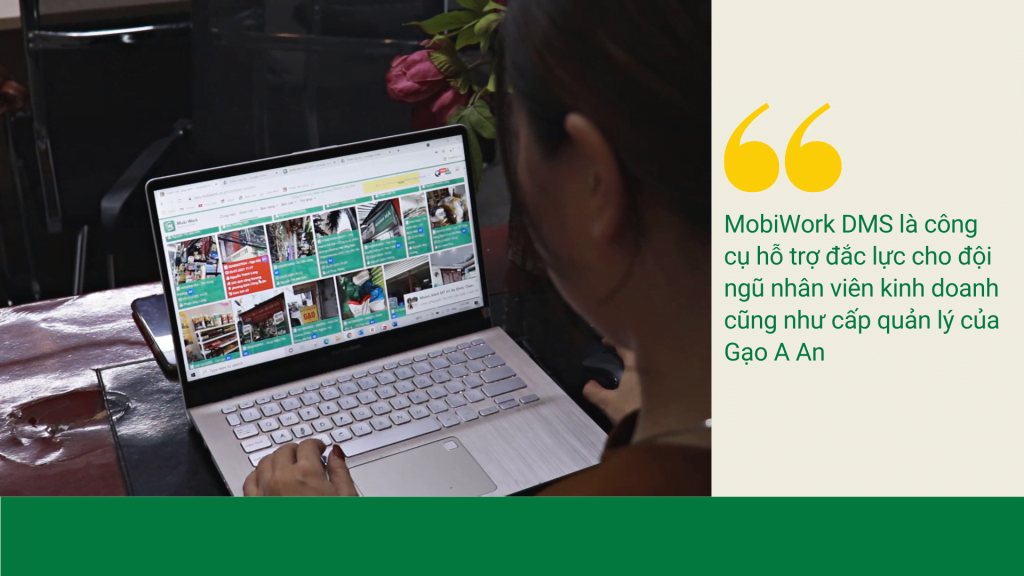 Gạo A An sử dụng MobiWork DMS