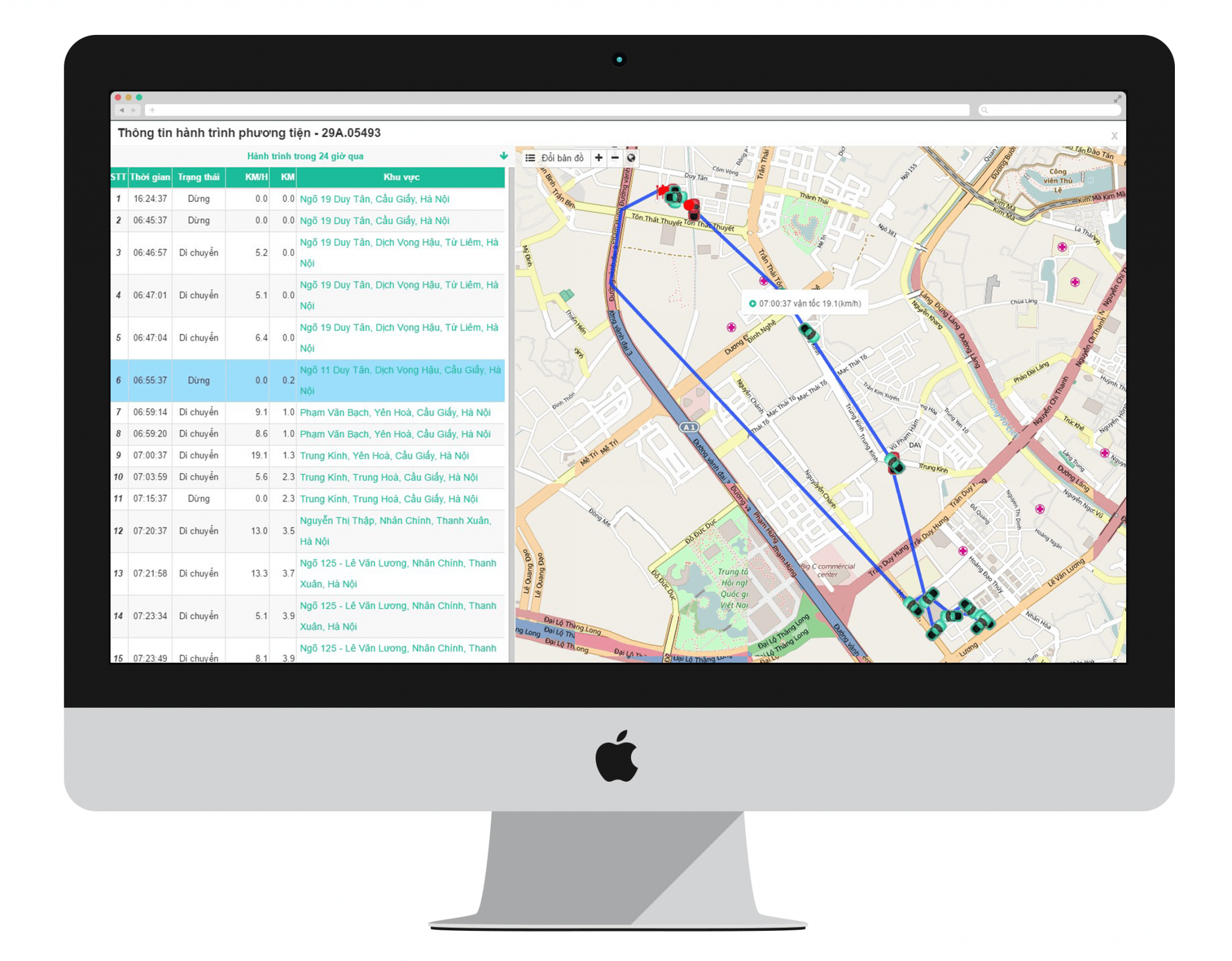 Giám sát nhân viên bán hàng trên bản đồ số GPS 