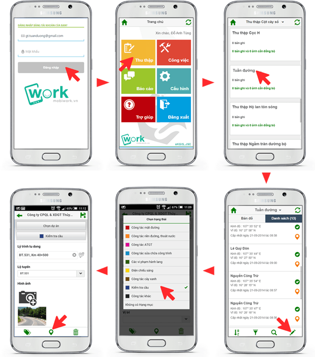 Ứng dụng mobiwork trong công tác tuần kiểm đường bộ tại chi cục quản lý đường bộ I.7