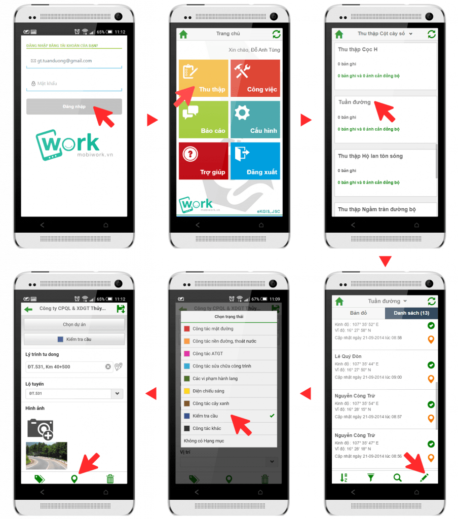 Ứng dụng mobiwork trong kiểm tra, bảo trì đường bộ tại Nghệ An