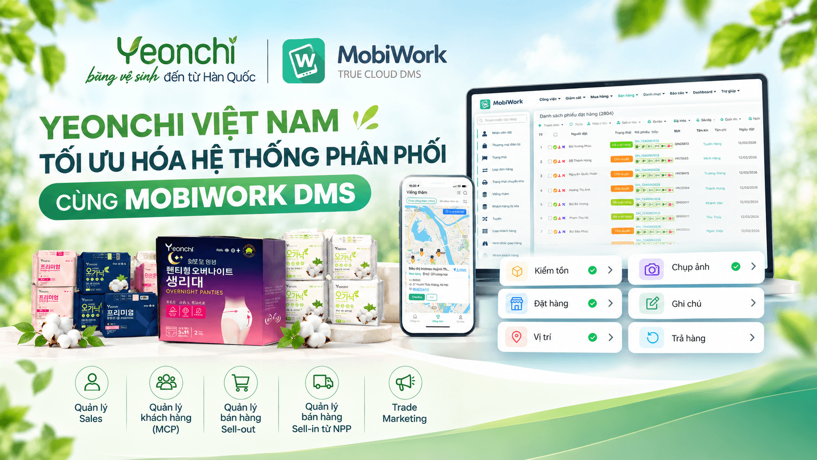 YEONCHI VIỆT NAM ứng dụng mobiwork dms