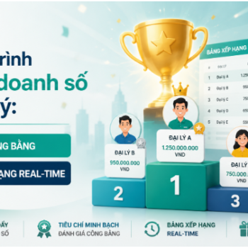 Chương trình thi đua doanh số cho đại lý: tiêu chí công bằng và bảng xếp hạng real-time